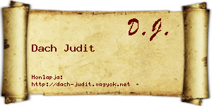 Dach Judit névjegykártya